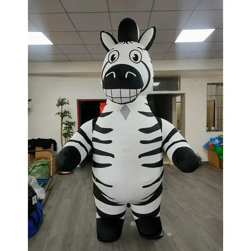 Costumes - زي زيبرا قابل للنفخ للبالغين، بدلة