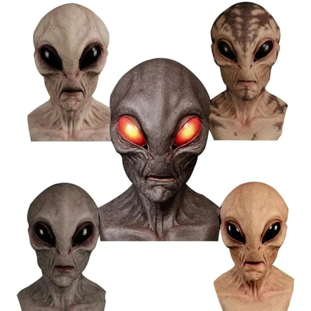 Latex Alien Mask Realistic - قناع هالوين على شكل كائن فضائي