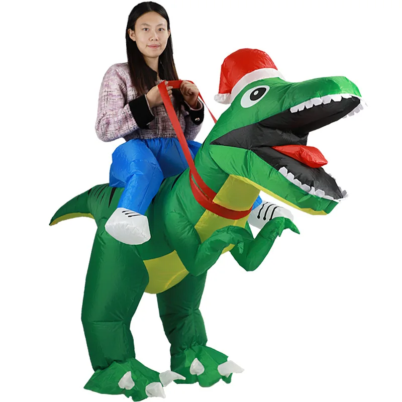 Inflatable Dinosaur Costume Adult - زي تيرانوصور ريكس القابل للنفخ لعيد