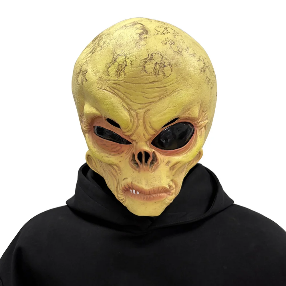 قناع جمجمة كائن فضائي مضحك، قن - مراجعة Latex Alien Mask Realistic وسعره