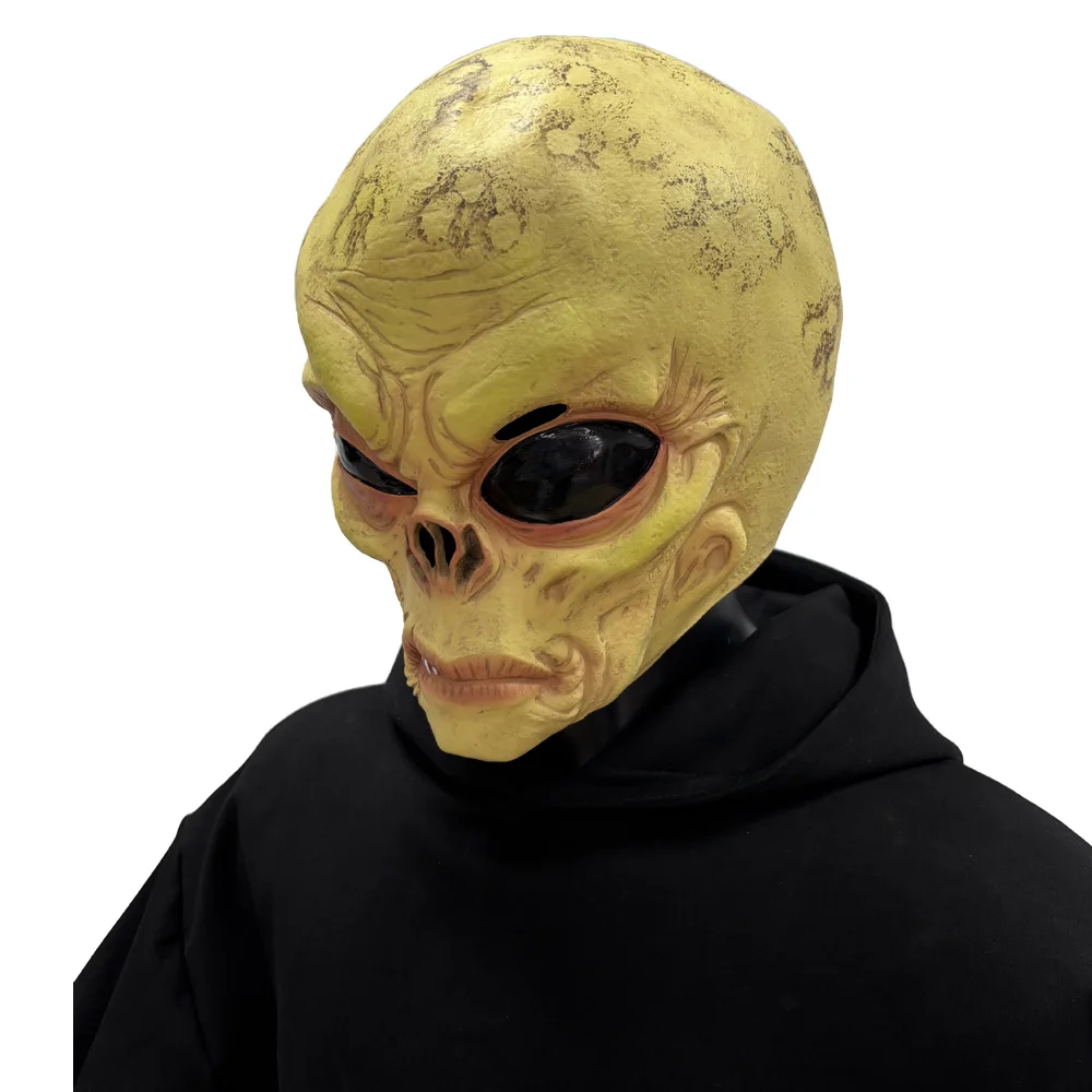 قناع جمجمة كائن فضائي مضحك، قن - مراجعة Latex Alien Mask Realistic وسعره