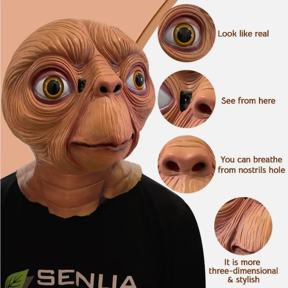 قناع ET الفضائي المصنوع من الل - مراجعة Latex Alien Mask Realistic وسعره
