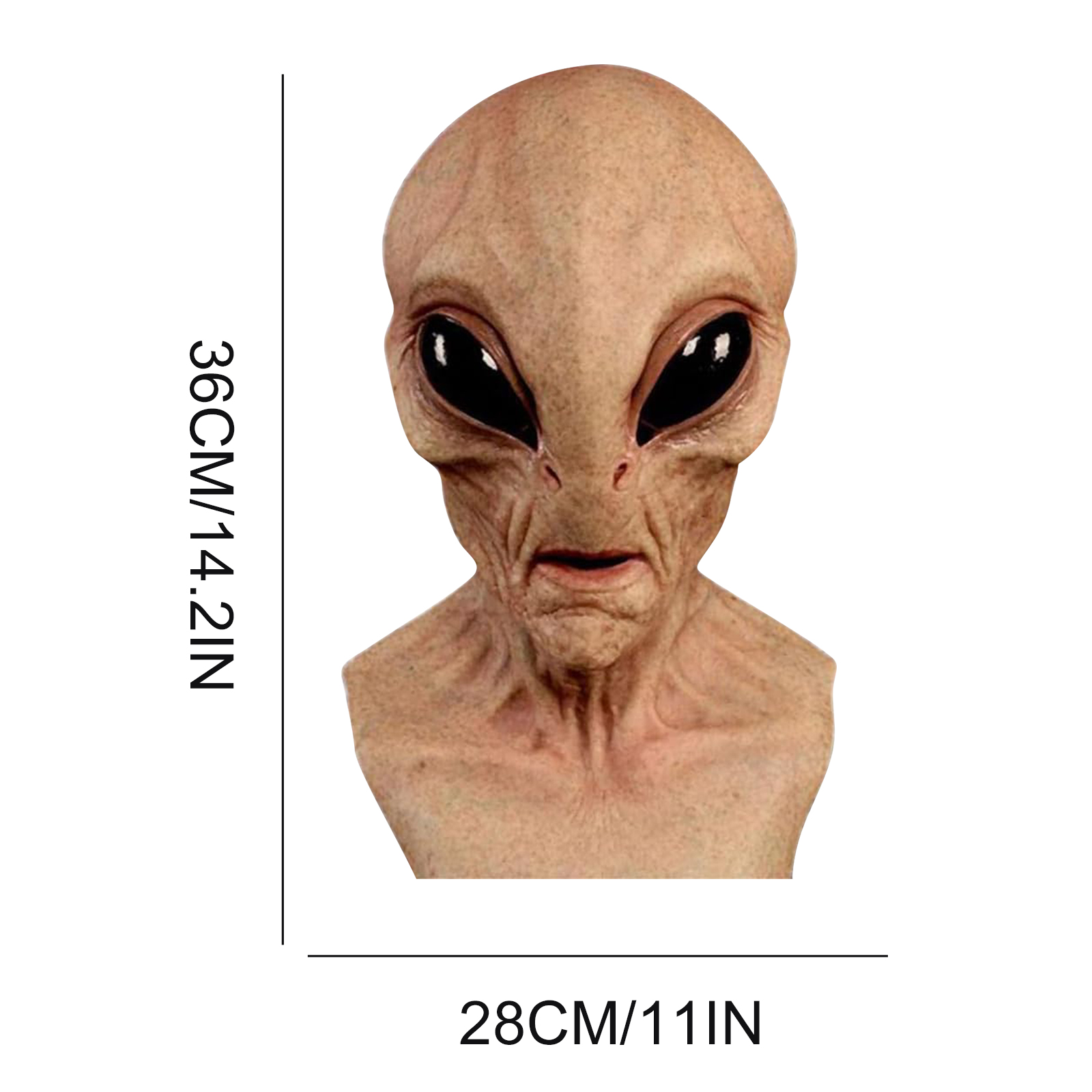 قناع مخلوق فضائي مضحك من اللات - مراجعة Latex Alien Mask Realistic وسعره