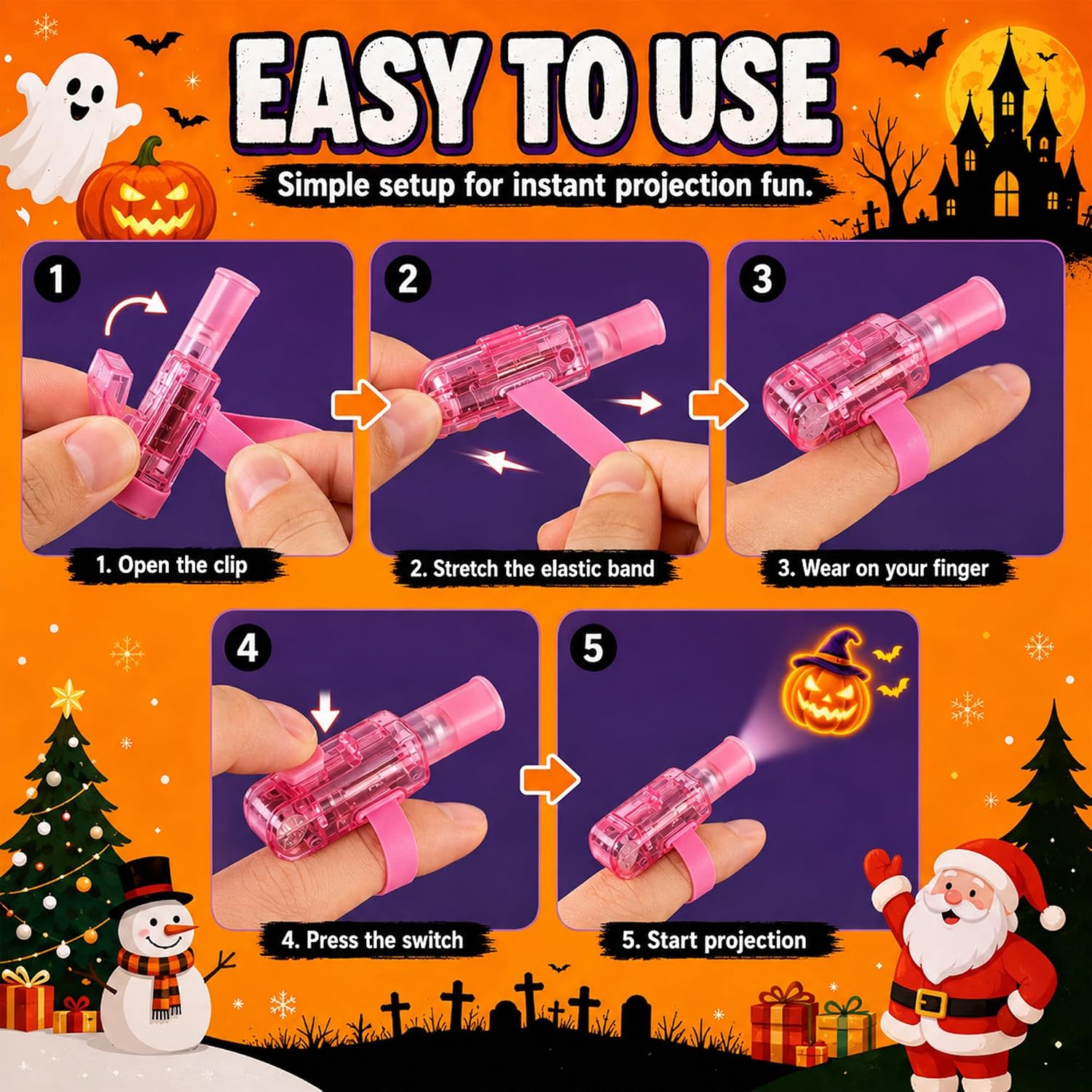 أضواء الأصابع للهالوين، أضواء  - مراجعة Glow In The Dark Party Glasses وسعره