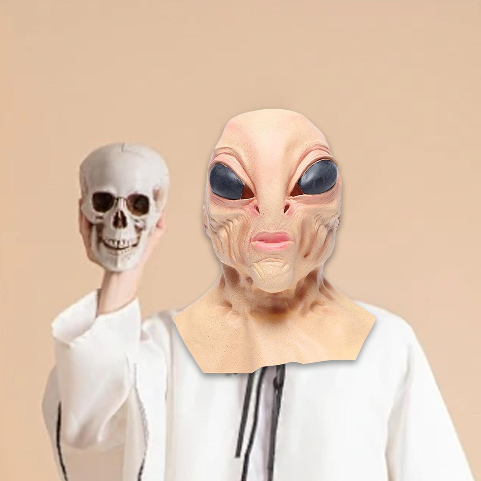 قناع لاتكس على شكل كائن فضائي  - مراجعة Latex Alien Mask Realistic وسعره