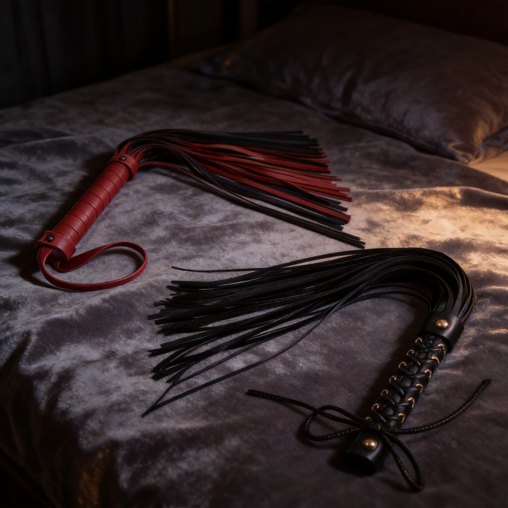 سوط جلدي مثير لألعاب BDSM، سوط - مراجعة Party Supplies وسعره
