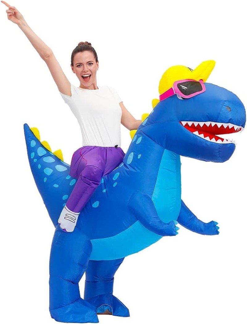 زي ديناصور قابل للنفخ للبالغين - مراجعة Inflatable Dinosaur Costume Adult وسعره